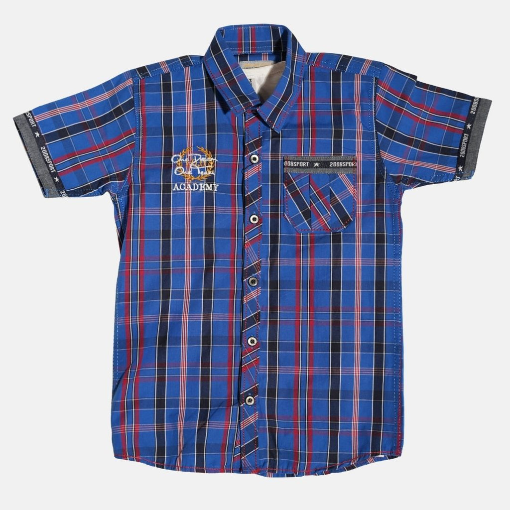 Boys Half-Sleeve Casual Check Shirt