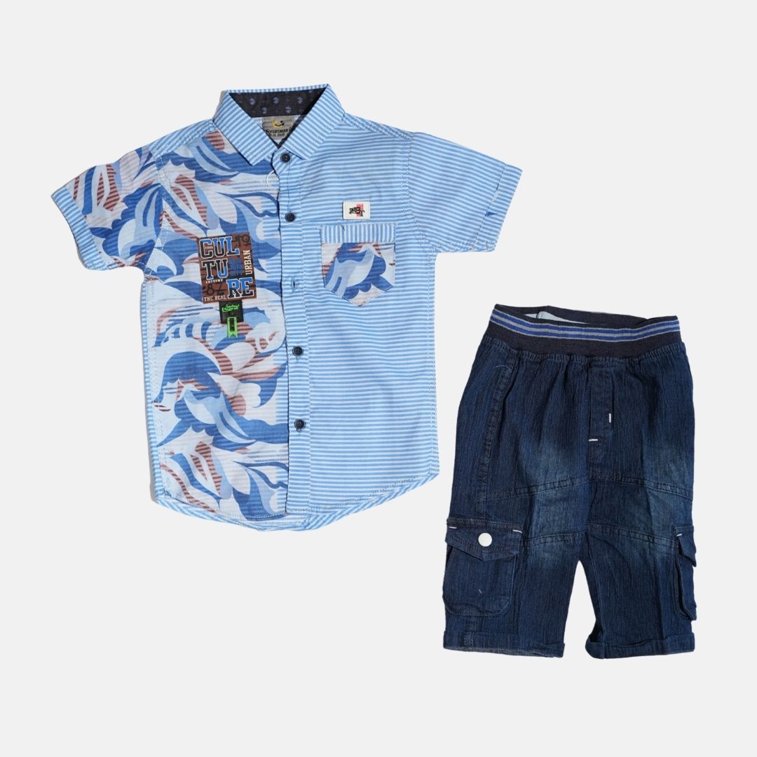 Boys Culture Half Sleeve Shirt Set