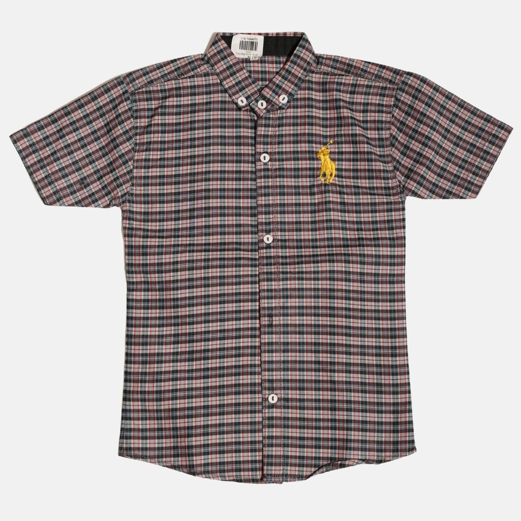 Half-Sleeve Casual Check Shirt