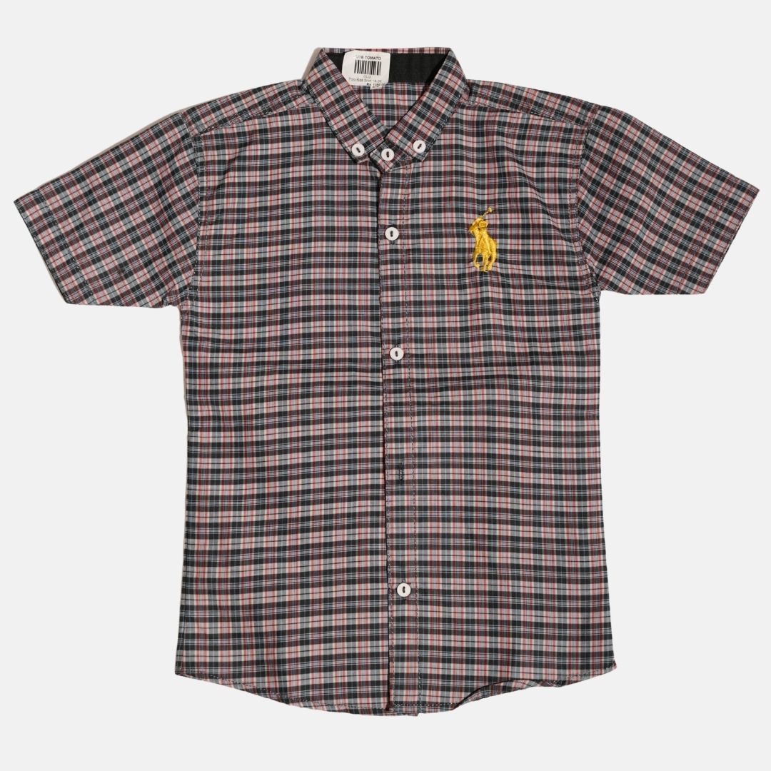 Half-Sleeve Casual Check Shirt