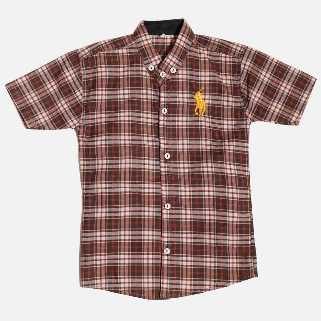 Half-Sleeve Casual Check Shirt