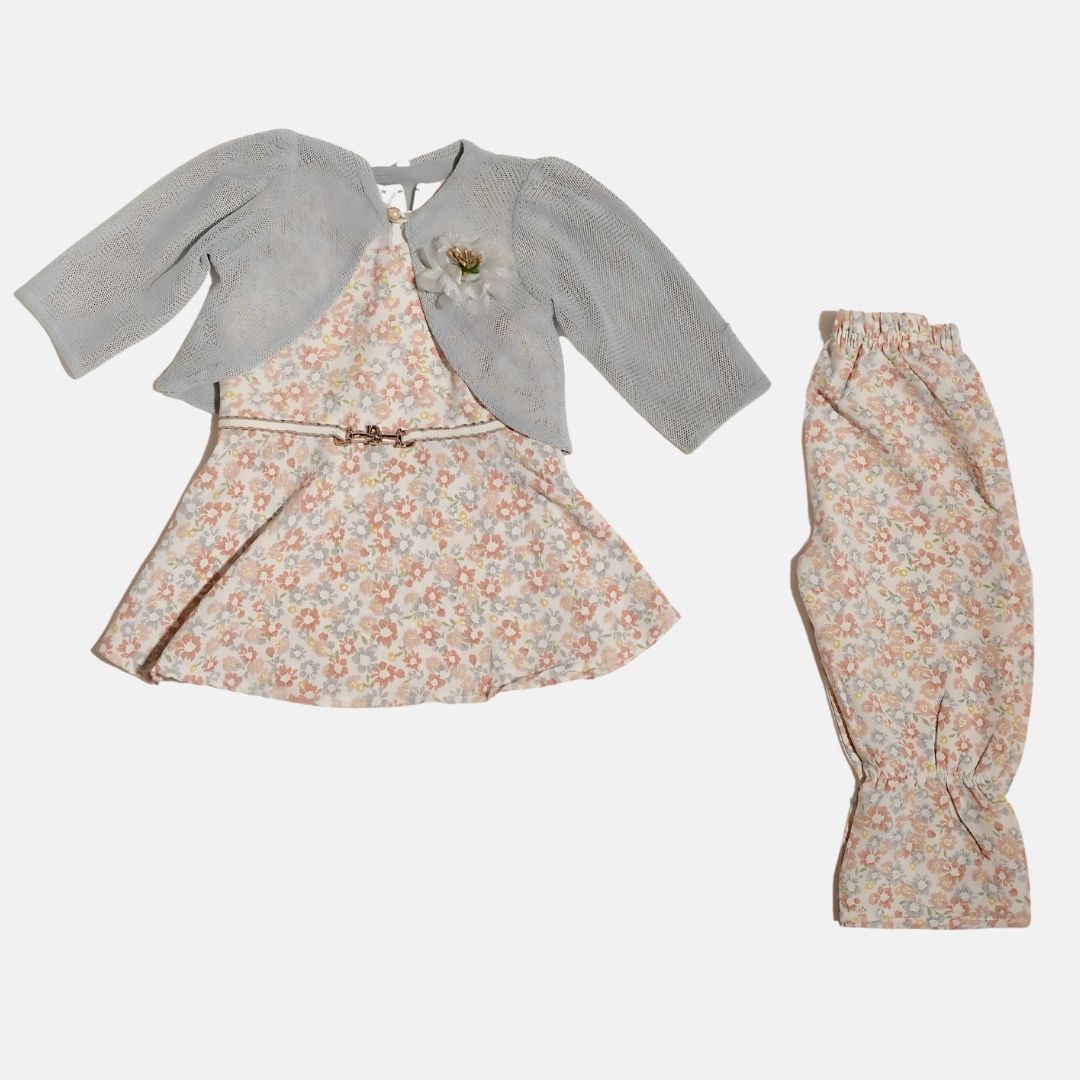 Floral Skirt with Trouser