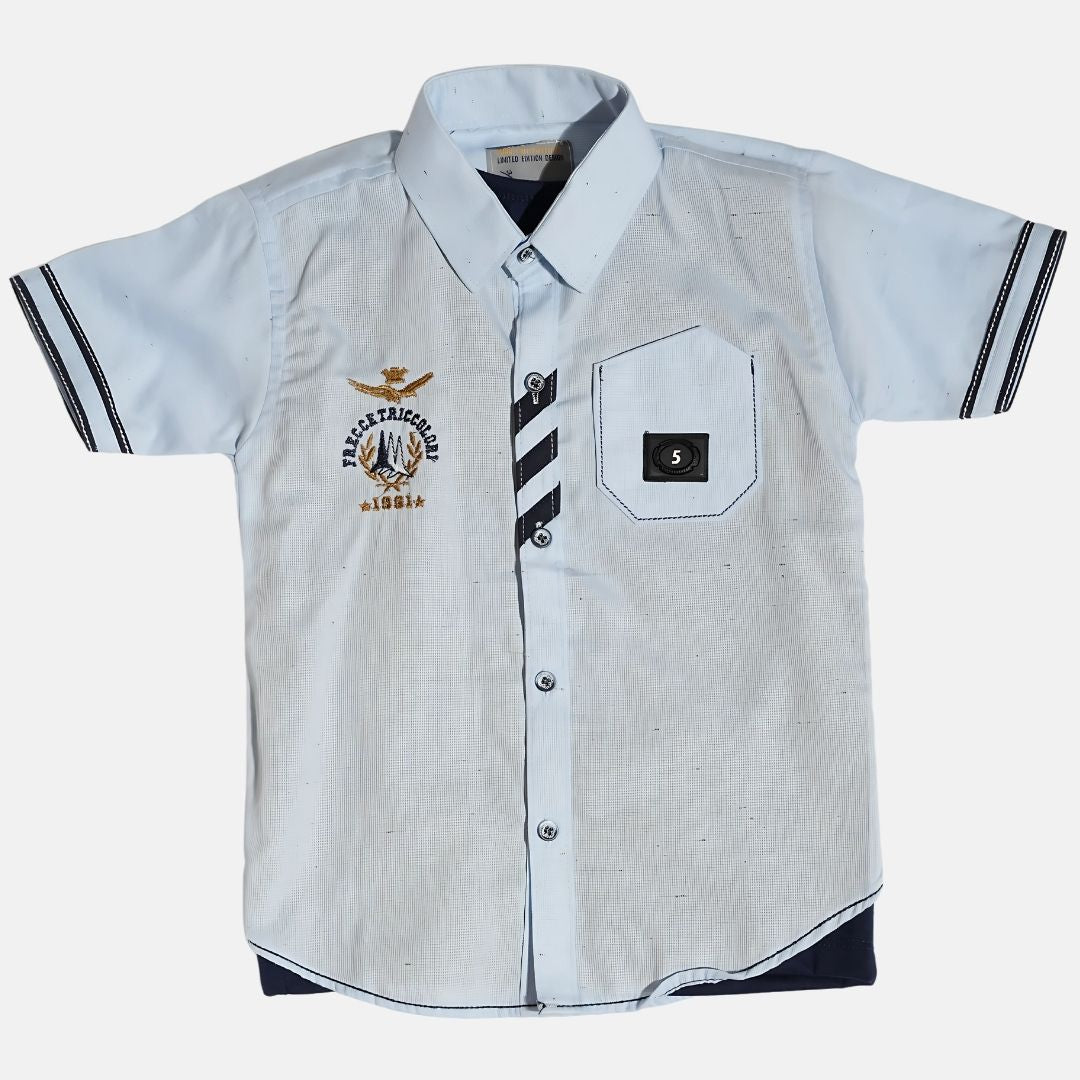 Boys Half Sleeve Shirt with T-shirt