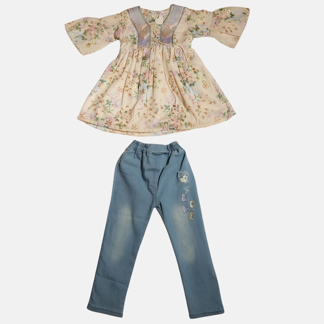 Frock with Denim pant
