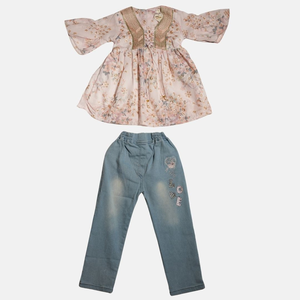 Frock with Denim pant