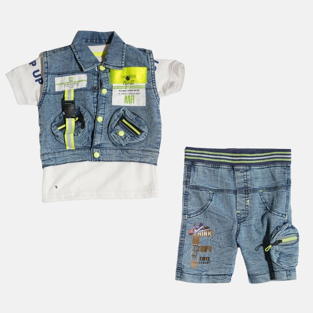 Boys Denim Short Set